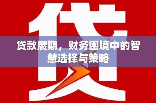 仙游贷款展期，财务困境中的智慧选择与策略