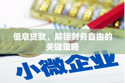 仙游低息贷款，解锁财务自由的关键策略