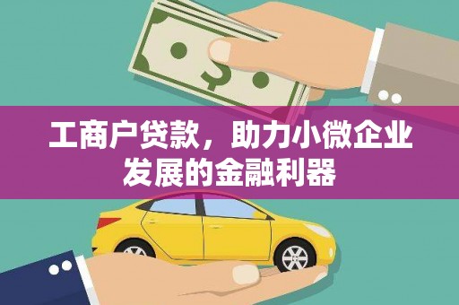 仙游工商户贷款，助力小微企业发展的金融利器