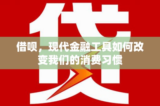 仙游借呗，现代金融工具如何改变我们的消费习惯