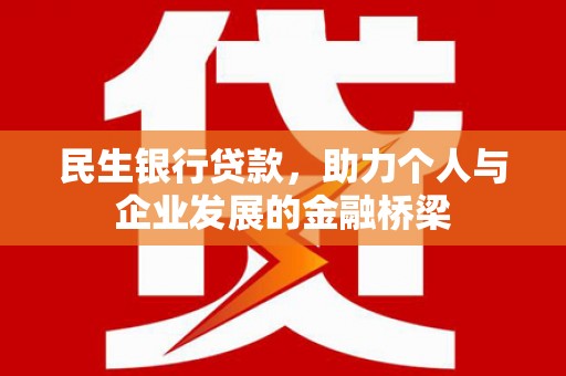 仙游民生银行贷款，助力个人与企业发展的金融桥梁
