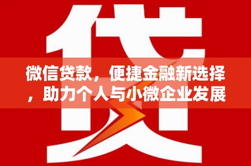 仙游微信贷款，便捷金融新选择，助力个人与小微企业发展