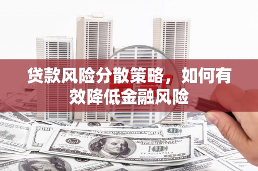 仙游贷款风险分散策略，如何有效降低金融风险