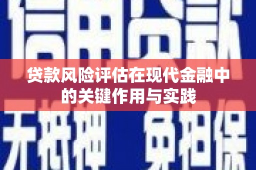仙游贷款风险评估在现代金融中的关键作用与实践