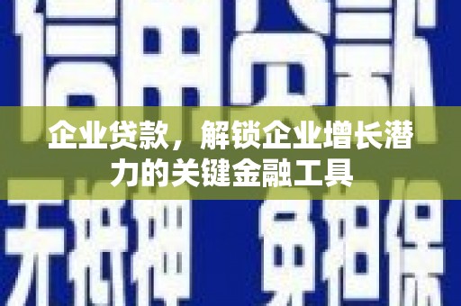 仙游企业贷款，解锁企业增长潜力的关键金融工具
