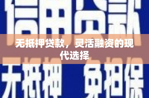 仙游无抵押贷款，灵活融资的现代选择