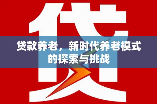 仙游贷款养老，新时代养老模式的探索与挑战
