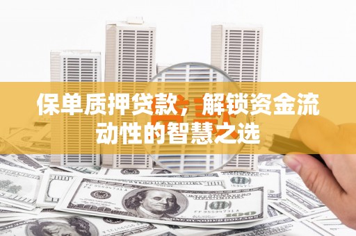 仙游保单质押贷款，解锁资金流动性的智慧之选