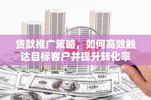 仙游贷款推广策略，如何高效触达目标客户并提升转化率
