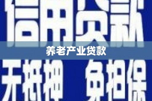 仙游养老产业贷款