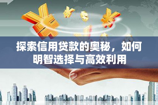 仙游探索信用贷款的奥秘，如何明智选择与高效利用