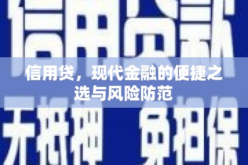 仙游信用贷，现代金融的便捷之选与风险防范